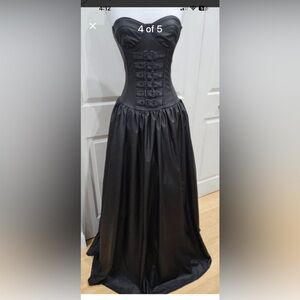 House of Widow Black Corset Gown